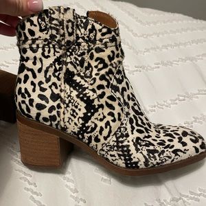 Qupid Animal Print Cowboy Boots